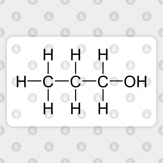 Propanol C3H7OH C3H8O Magnet by Zeeph